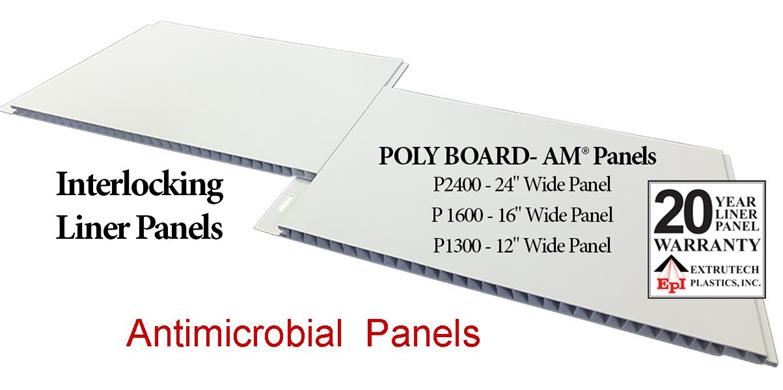 Item # P2400, P2400 24 inch, Flat Interlocking Wall Liner Panel On  Extrutech Plastics, Inc.